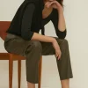 Hot Oasis Essential Cotton Scoop Neck Jersey Top Navy