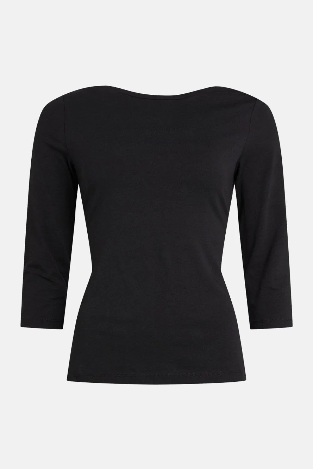 Clearance Oasis Essential Cotton Slash Neck Jersey Top Navy