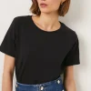 Clearance Oasis Essential Crew Neck T-Shirt Black
