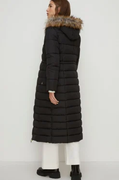 Fashion Oasis Extra Warm Longline Puffer Coat Black
