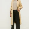 New Oasis Faux Leather Seam Detail Wide Leg Trouser Black