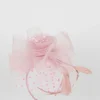 Best Oasis Feather And Pearl Organza Fascinator Blush