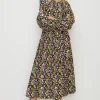 Best Oasis Floral Belted Blouson Sleeve Dress Multi