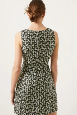 Outlet Oasis Floral Jacquard Shift Dress Black