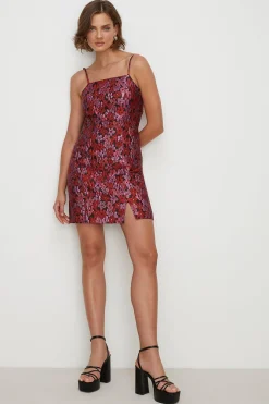 Online Oasis Floral Jacquard Strappy A-Line Dress Multi