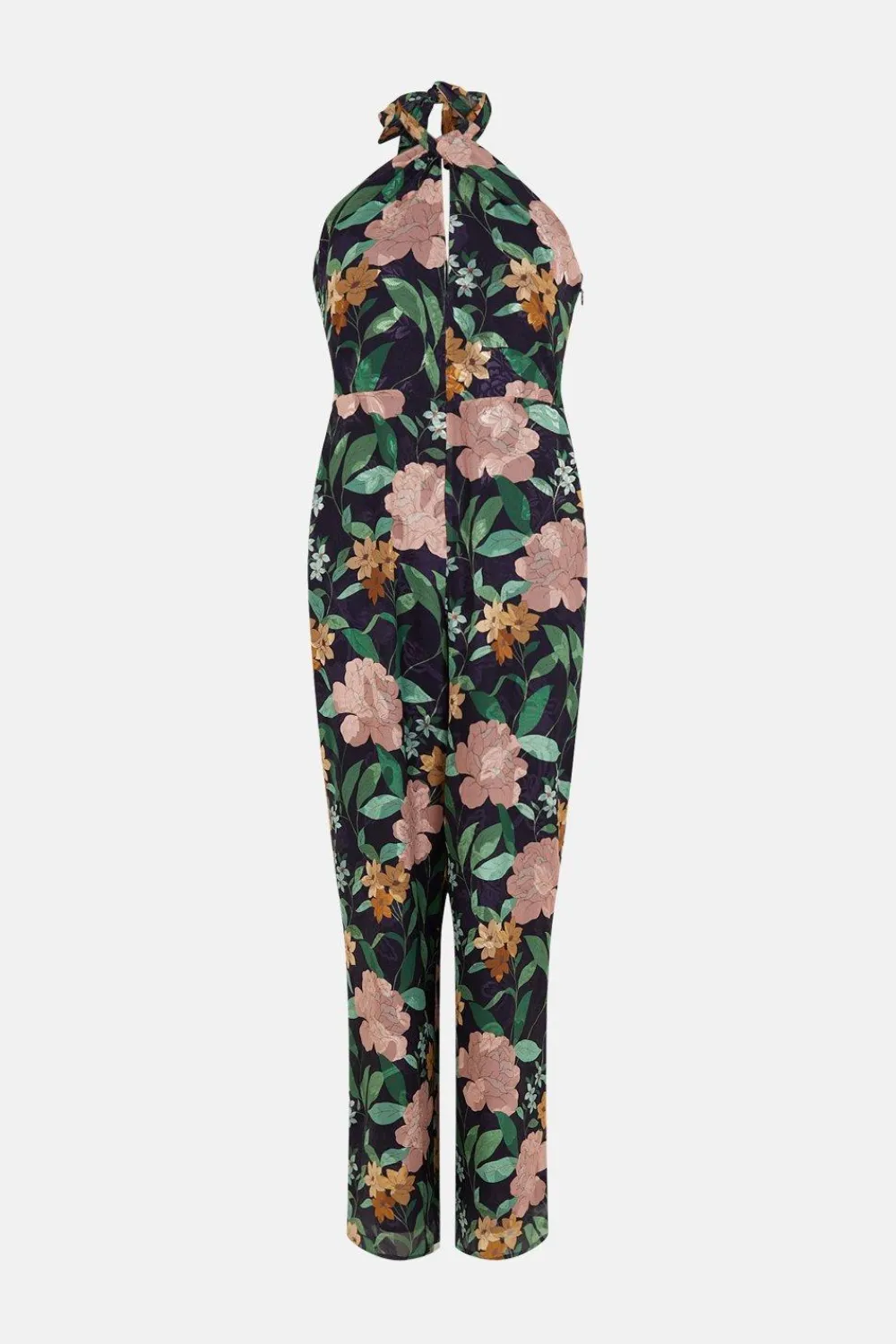 Discount Oasis Floral Leaf Printed Jumpsuit Black