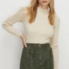 Discount Oasis Floral Printed Canvas Utility Skirt Khaki