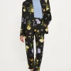 Discount Oasis Floral Printed Cotton Tapered Trousers Multi