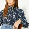 Best Oasis Floral Soft Touch Shirred Cuff And Neck Top Multi