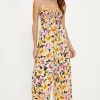 Hot Oasis Floral Tie Back Crinkle Jumpsuit Multi
