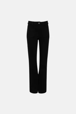Online Oasis Frankie High Rise Flare Jean Black