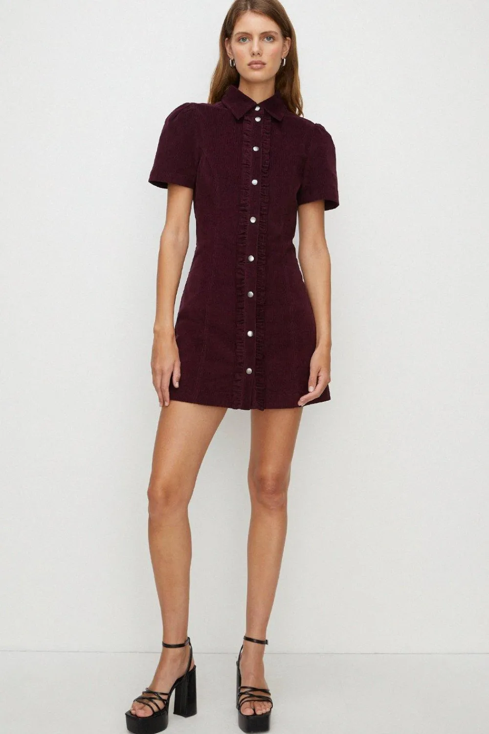 Best Oasis Frill Placket Mini Dress Navy