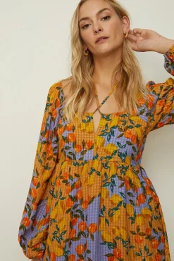 Outlet Oasis Fruit Print Skater Dress Multi
