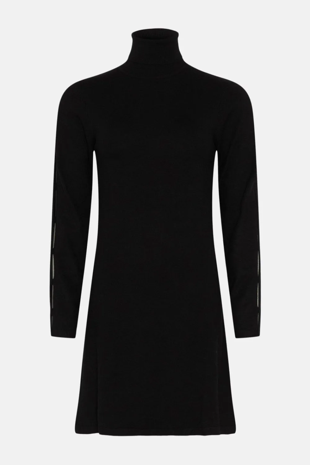 Sale Oasis Funnel Neck Cut Out Sleeve Mini Skater Dress Black