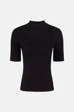 New Oasis Funnel Neck Short Sleeve Top Red