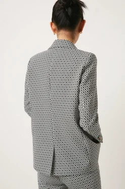 Best Oasis Geo Jacquard Blazer Mono