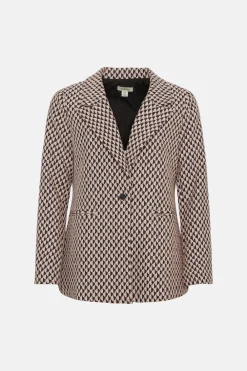 Online Oasis Geo Jacquard Tailored Blazer Co-Ord Multi