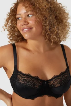 Fashion Oasis Gorgeous Dd+ Gracey Lace Minimiser Bra Black