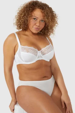 Fashion Oasis Gorgeous Dd+ Gracey Lace Minimiser Bra White