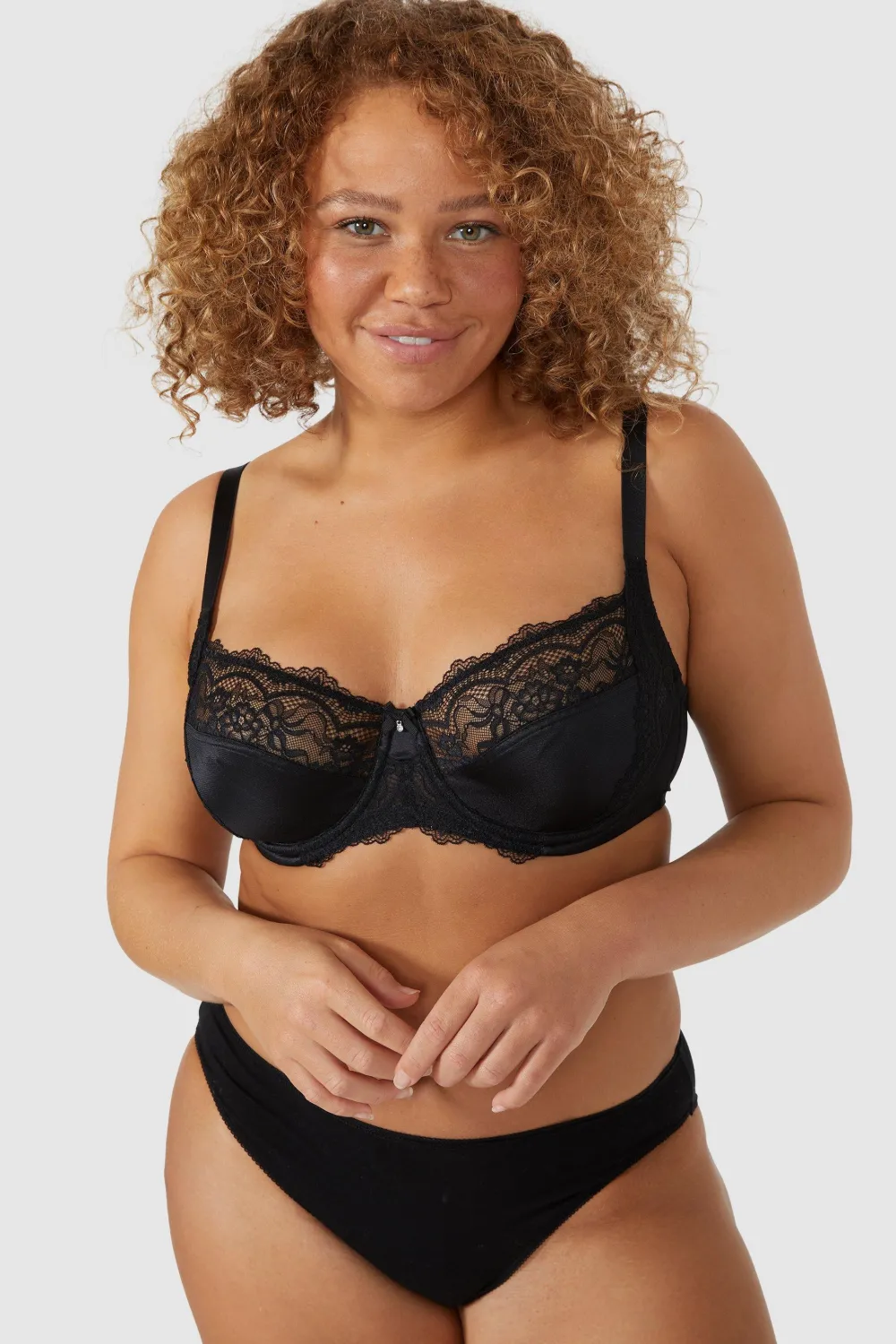 Fashion Oasis Gorgeous Dd+ Gracey Lace Minimiser Bra Black
