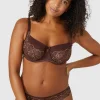 Outlet Oasis Gorgeous Heritage Bloom Non Pad Balcony Bra Mocha