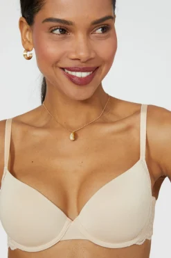 Discount Oasis Gorgeous Smooth Lace T-Shirt Bra Nude
