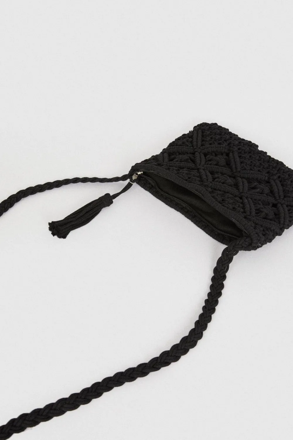 Discount Oasis Hand Crotchet Detail Bag Black