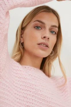 Discount Oasis Hand Knit Look Cable Sleeve Jumper Ecru