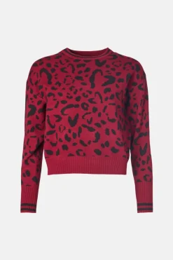 Online Oasis Heart Animal Knitted Set Wine