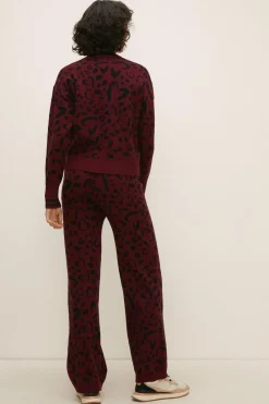 Online Oasis Heart Animal Knitted Set Wine