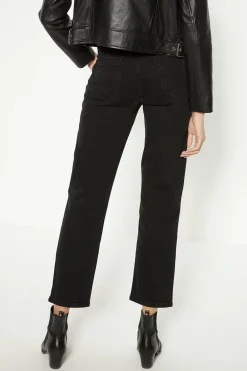 Outlet Oasis High Rise Straight Leg Jean Black
