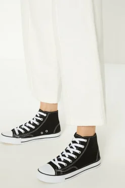 Outlet Oasis High Top Lace Up Trainers Black