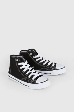 Outlet Oasis High Top Lace Up Trainers Black