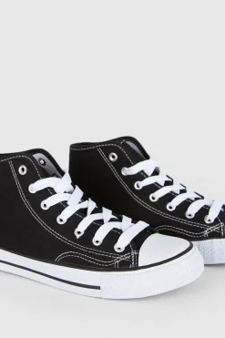 Outlet Oasis High Top Lace Up Trainers Black