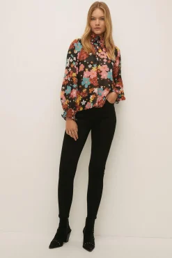 Clearance Oasis High Waisted Skinny Jean Black