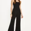 Hot Oasis Jersey Crepe Strappy Back Jumpsuit Black