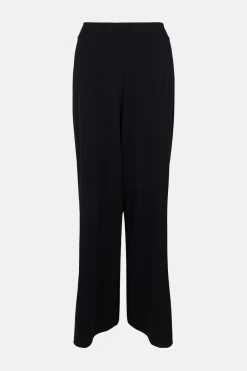 Clearance Oasis Jersey Crepe Wide Leg Trouser Black