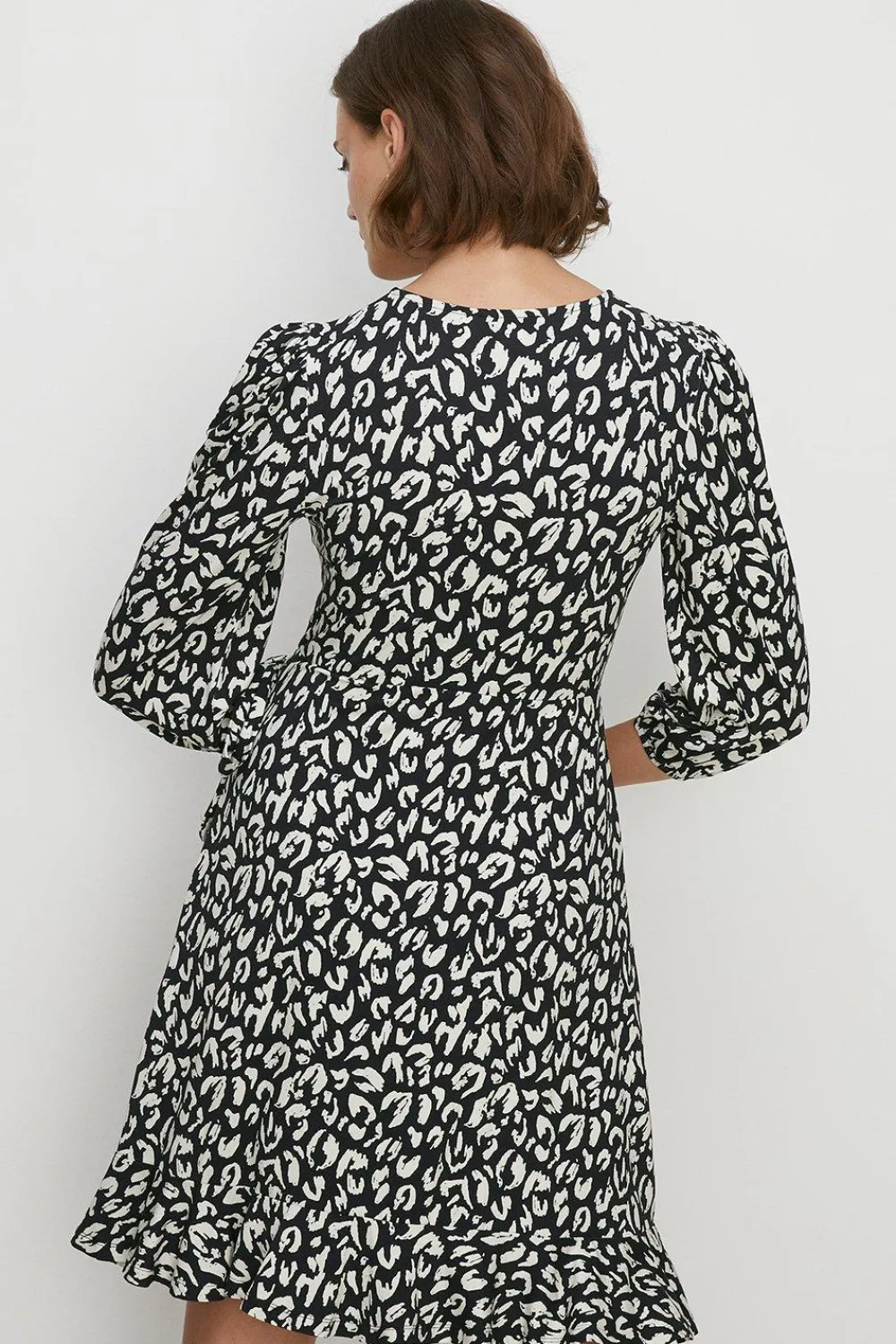 Online Oasis Jersey Wrap Mini Dress Animal
