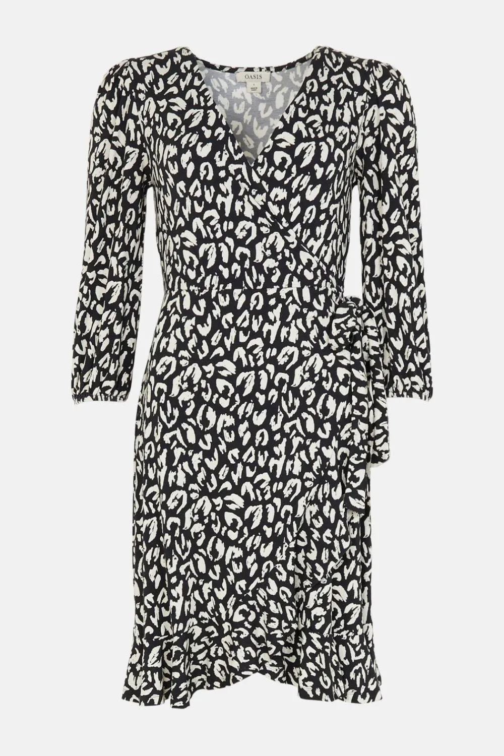 Online Oasis Jersey Wrap Mini Dress Animal
