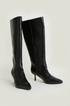 New Oasis Knee High Stiletto Boot Black