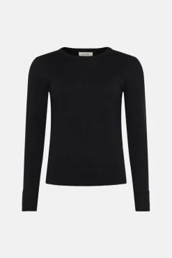 Sale Oasis Knitted Crew Jumper Black