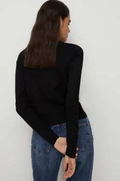 Fashion Oasis Knitted Crew Neck Cardigan Black