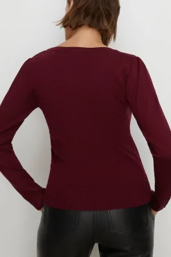 Fashion Oasis Knitted V Neck Jumper Cobalt