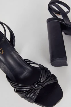 New Oasis Knot Detail Platform Heel Black