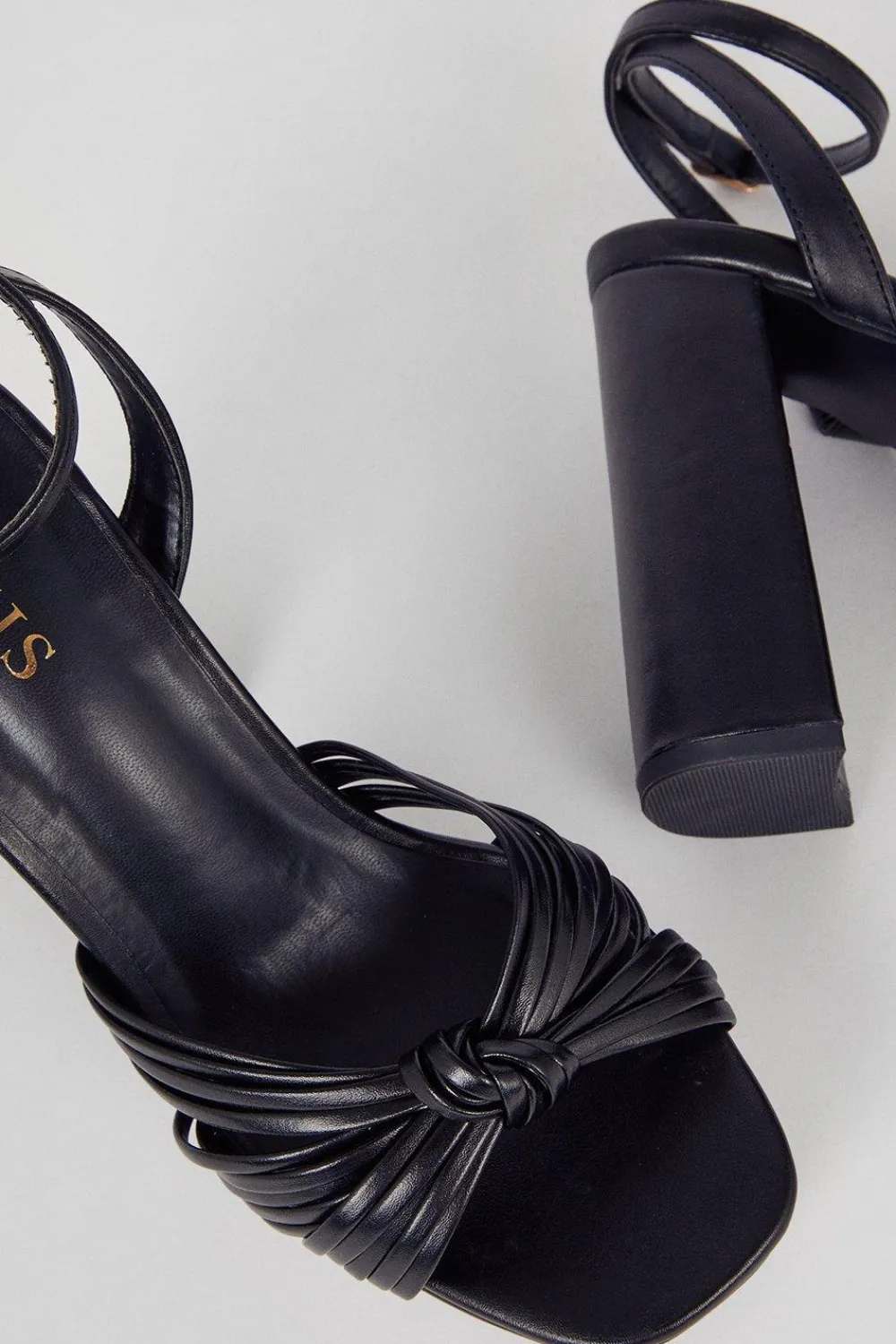 New Oasis Knot Detail Platform Heel Black