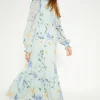 Best Oasis Lace Trim Eastern Dobby Floral Midi Dress Sage
