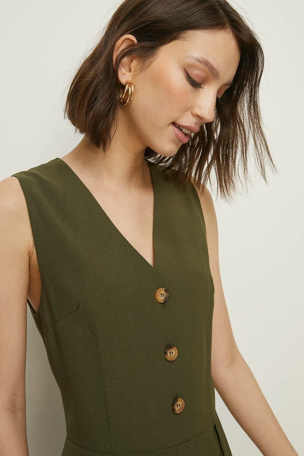 Discount Oasis Laura Whitmore Linen Look Sleeveless Jumpsuit Orange