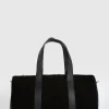 Clearance Oasis Leather And Suede Detail Holdall Weekend Bag Black