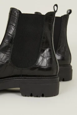 New Oasis Leather Chelsea Ankle Boot Black