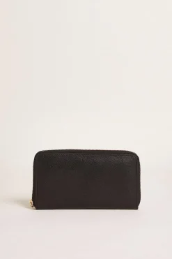 Sale Oasis Leather Zip Around Purse Tan